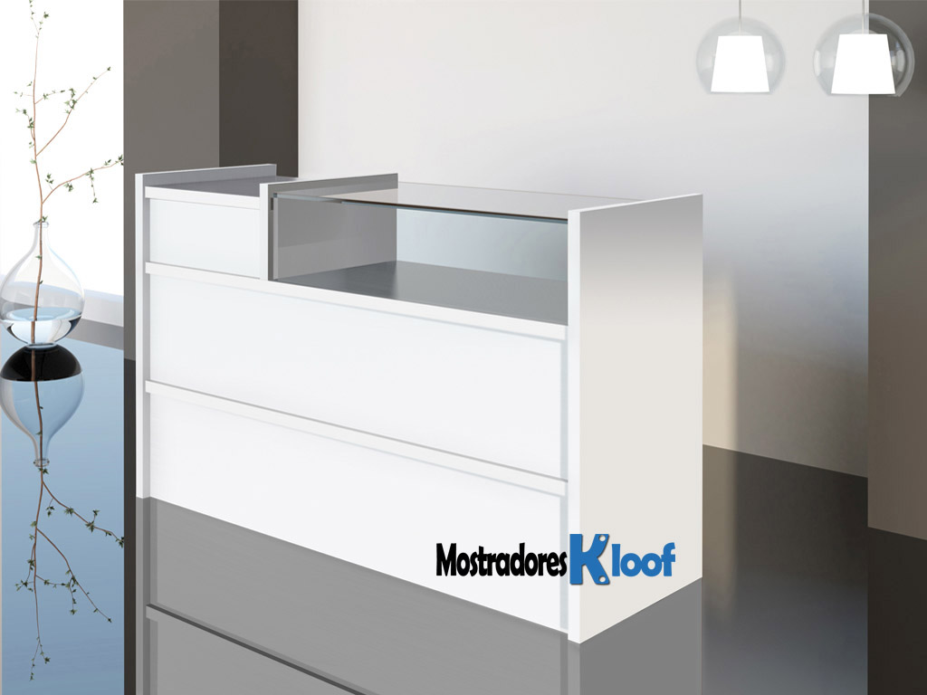 Mostradores de vitrina con caja