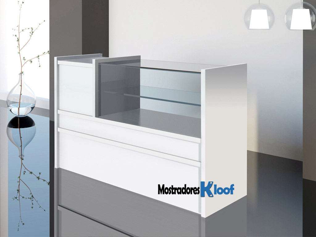Mostradores de vitrina con caja